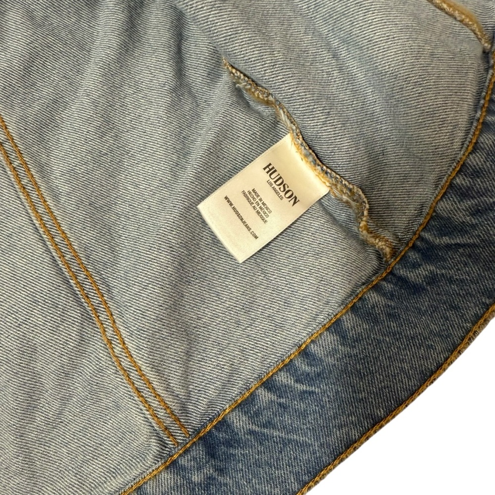 Hudson Los Angeles Medium Wash Casual Denim Jean Jacket Women’s Size S/M - Picture 9 of 11